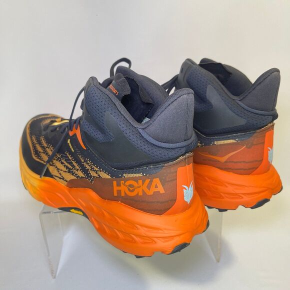 HOKA Speedgoat 5 GORE-TEX Mid Blue Graphite Amber Yellow | Men\'s 11.5 D | NEW main image 6